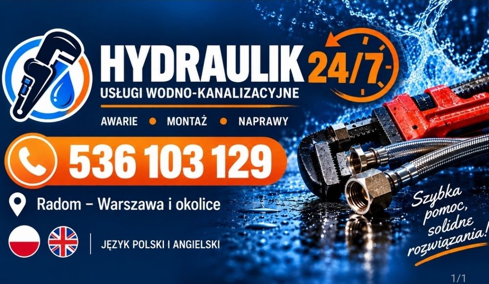 Hydraulik -  Udrażnianie Kanalizacji ,Kamera ,Przepompownie |  Warszawa/Radom
