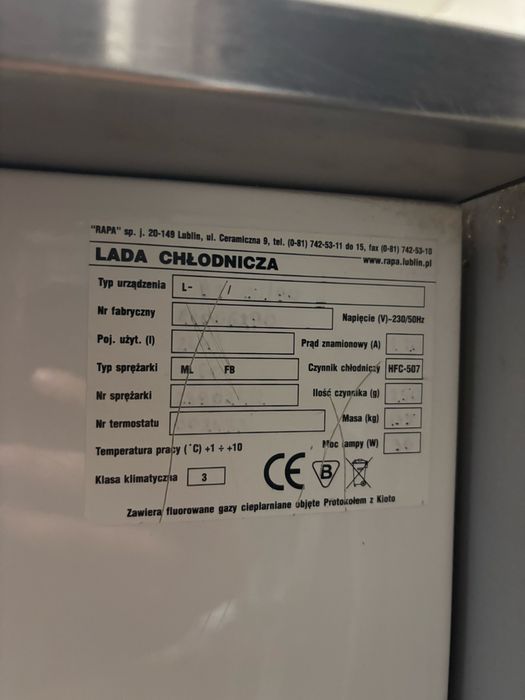 Lada Chłodnicza Rapa 150cm