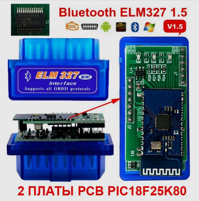 Автосканер OBD II ELM 327 mini