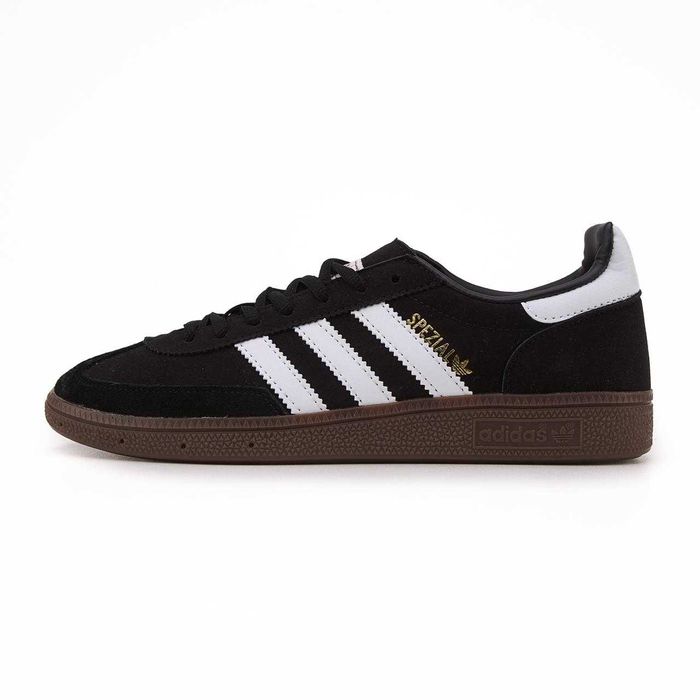 Мужские кроссовки Adidas Spezial Black-White-Brown. Размеры 40-45