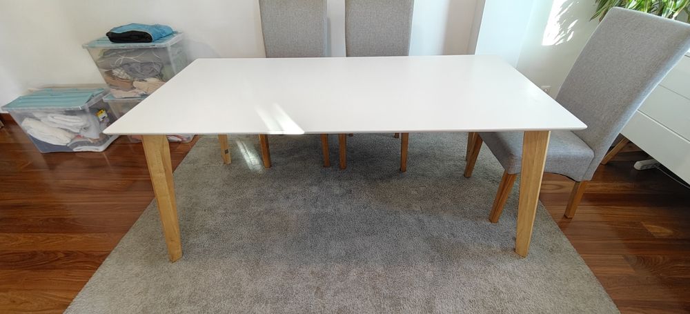 Mesa branca lacado C= 1.90m x L=0.90 m x H=0,75