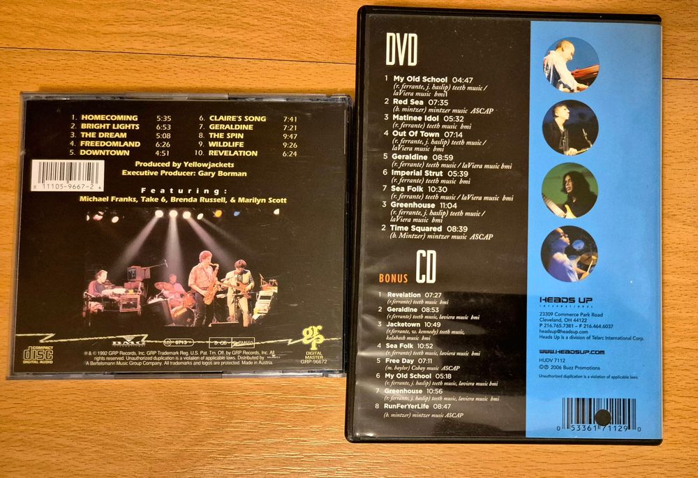 Yellowjackets Live - "Live wires" CD oraz "Twety five" na CD/DVD