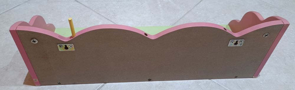 Prateleira Infantil Com Animais-Rosa e Verde