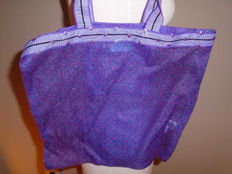 Saco vintage roxo transparente