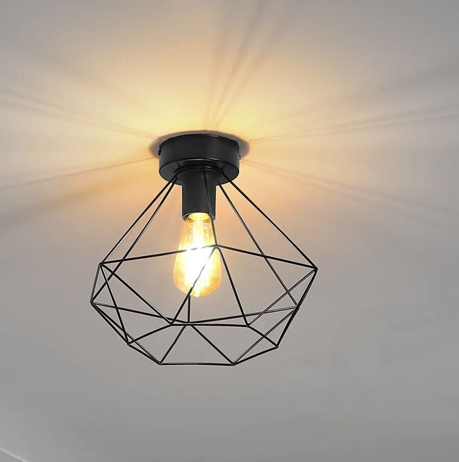 Candeeiro de tecto, preto, diametro 32 cm