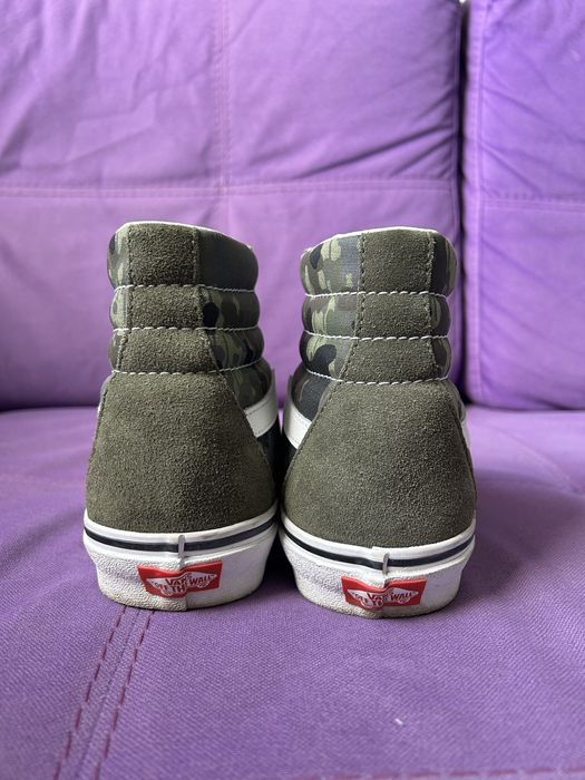 VANS SK8-HI HIGH TOP SHOES - RAIN CAMO GREEN/MULTI - 42 розмір