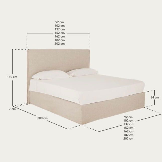 Cama nova DECOWOOD, modelo Mia para colchão 100x200