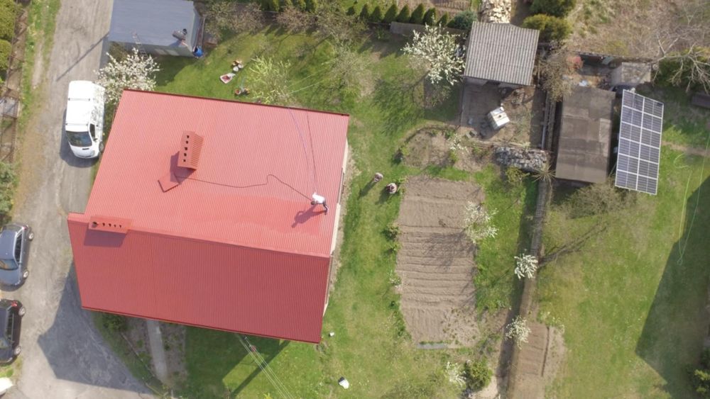 Malowanie dachów. Mycie impregnacja