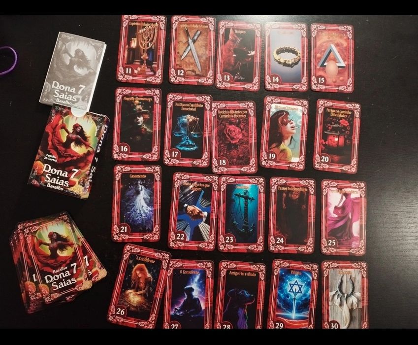 Tarot - Baralho Dona sete saias, Baralho Pomba Gira 7 Saias
