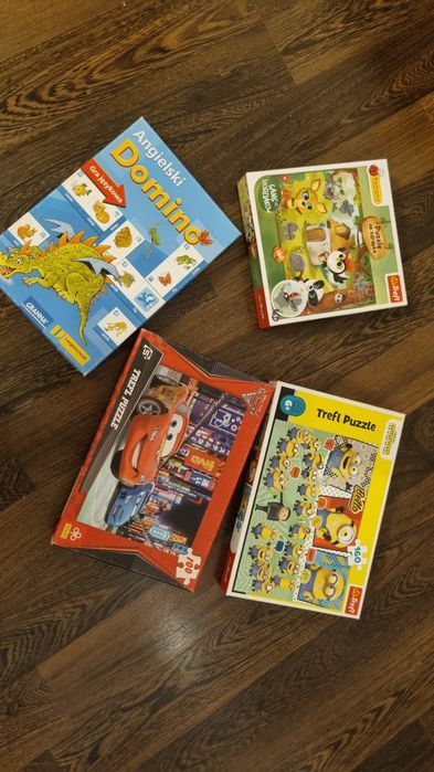 Zestaw Puzzli McQueen Domino Angielskie Minionki Gang Słodziaki