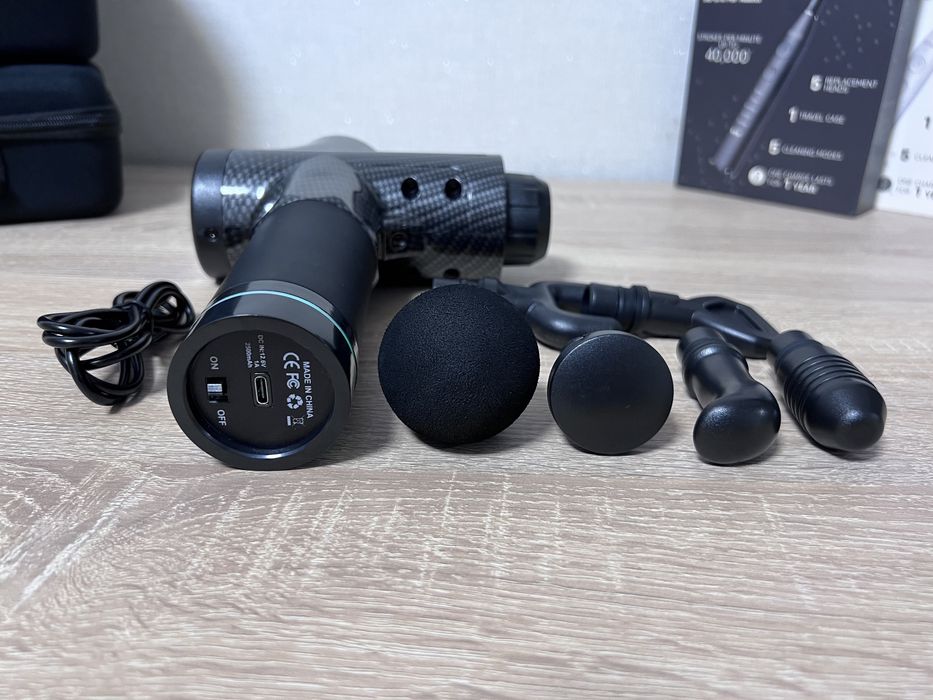 Перкусионный, пистолет массажер, электромассажер, вибро массаж. ОПТ