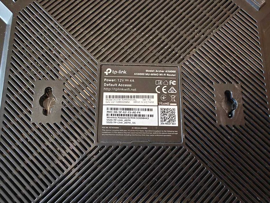 TP Link Archer AX6000 WAN 2,5Гбт Lan 8x1Гбт роутер
