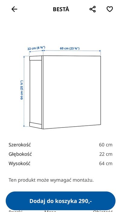 6 szt szafek  Ikea Besta