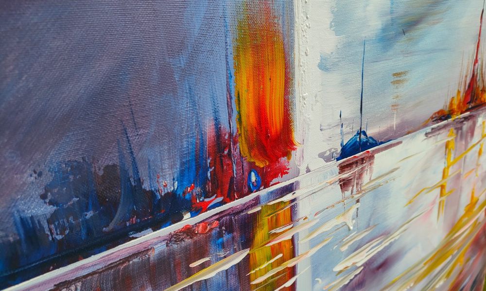 Obraz olejny Abstrakcja Port 70/70