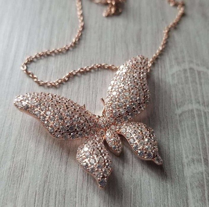 Серебряный кулон бабочка