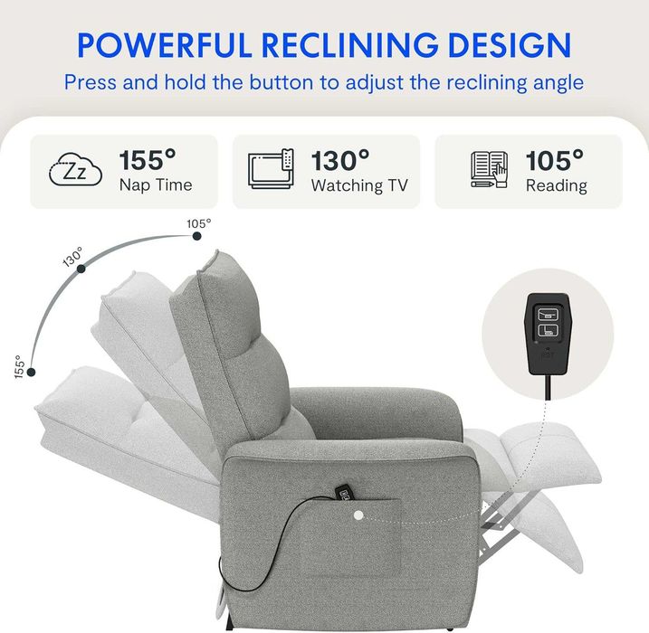 Nowy elektryczny fotel / regulowany / krzesło / sofa X1 V2 !K501!