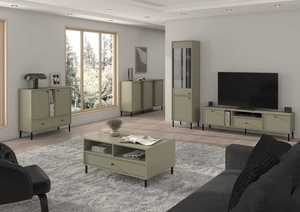 Meblościanka JAKATA 2 Eucaliptus / Złote nogi HIT !!!