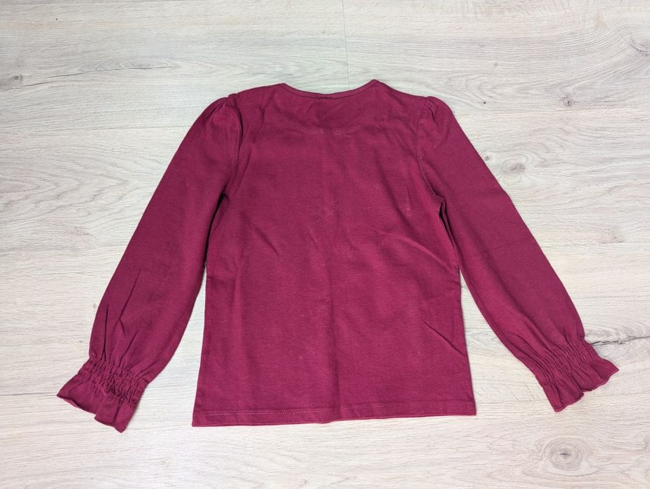 Bluzka C&A z haftem rozm.128 burgundowa