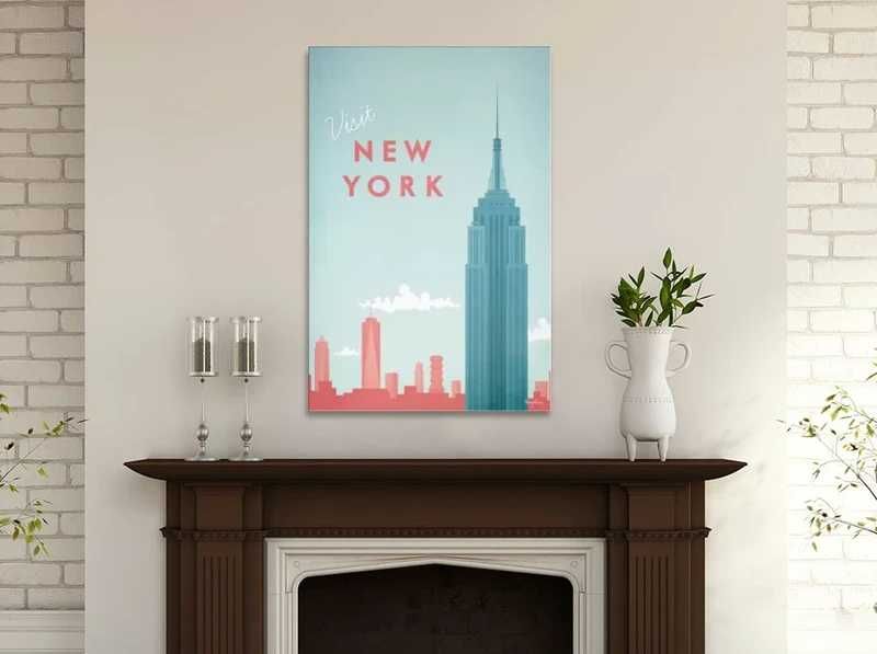 New York by Henry Rivers - Cartaz 50x70cm em tela de tecido