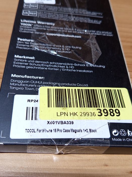Etui do iPhone 15 Pro, 2 szt szkła hartowanego