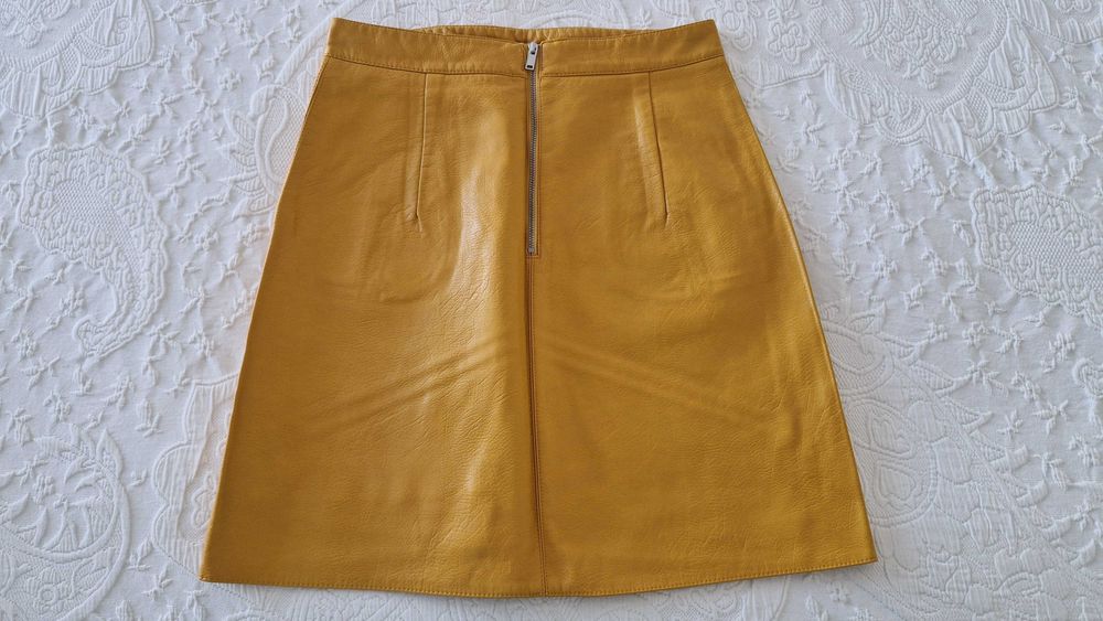 Saia mostarda Zara, tamanho S