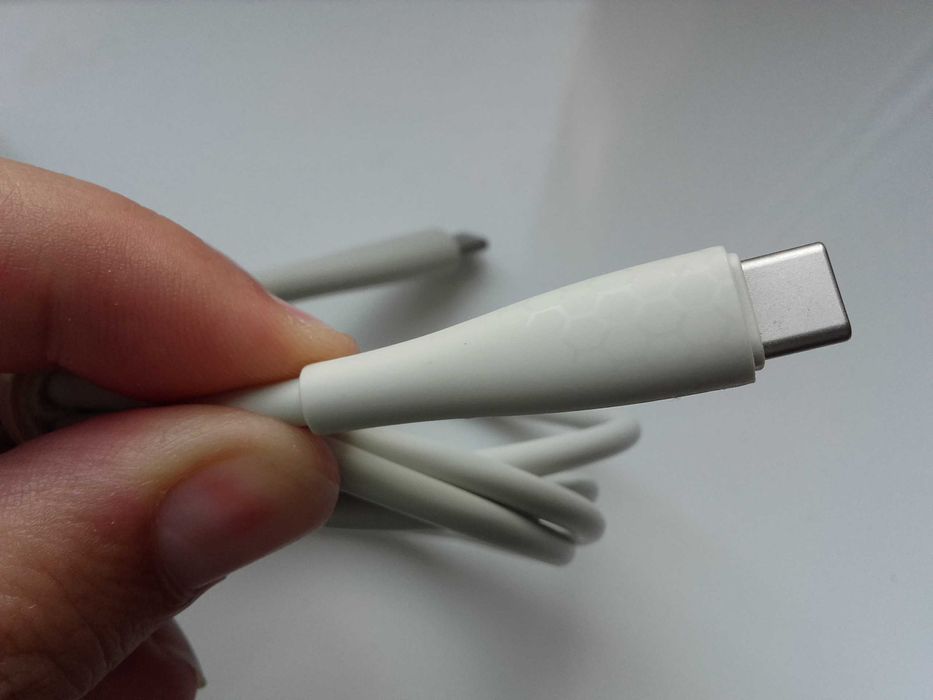 Toocki kabel USB-C - USB-C, PD do 60W transmisja danych, 1m+1m, biały+