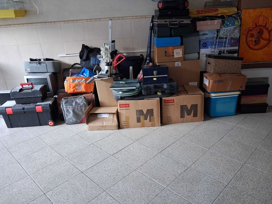 Venda de lote de vários artigos, resultante da limpeza de garagem.