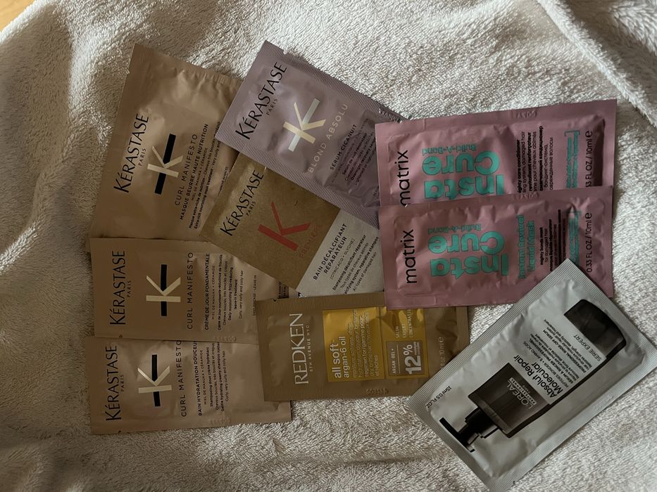Zestaw mini kosmetyków do włosów kerastase, redken, matrix, l’oreal