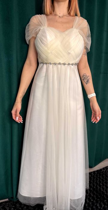 Sprzedam nową suknię ślubną delikatną i zwiewną L-XL z metką z salonu