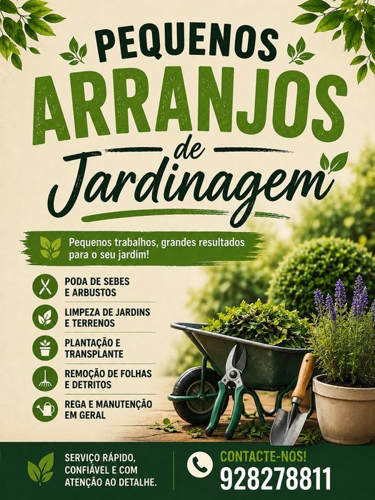 Pequenos arranjos de jardinagem