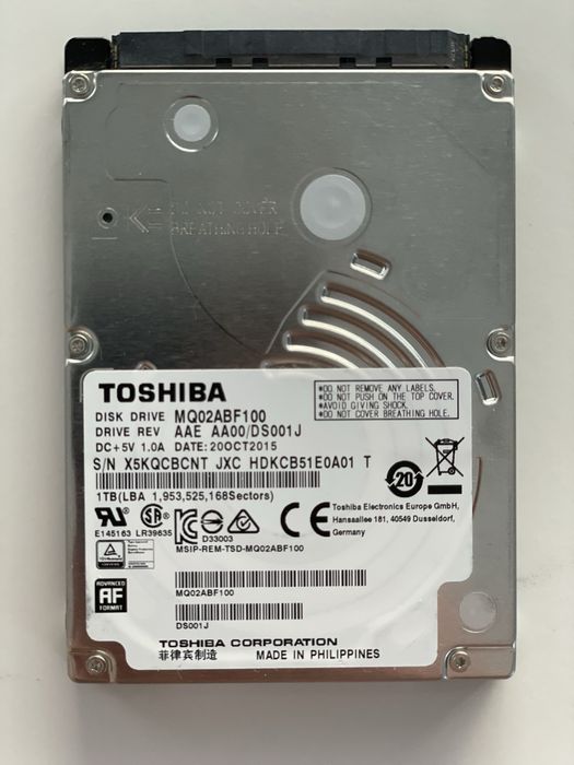 Жорсткий диск Toshiba 1TB 2.5” SATA