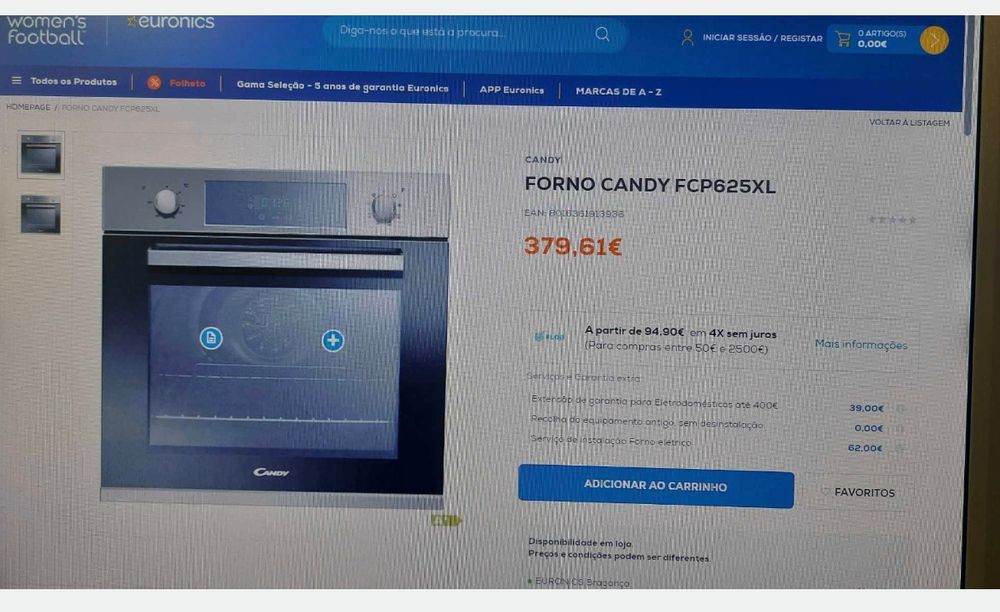 Forno ventilado candy com grill como novo