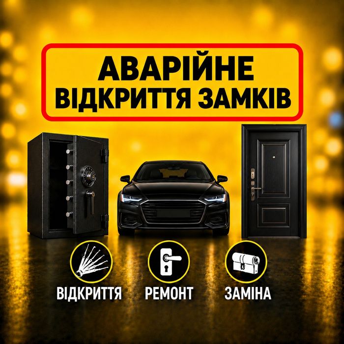 Аварійне відкриття замків Квартир•Авто•Сейфів