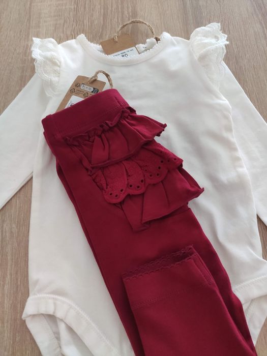 Body i legginsy z falbanką Newbie nowe 80 rozmiar