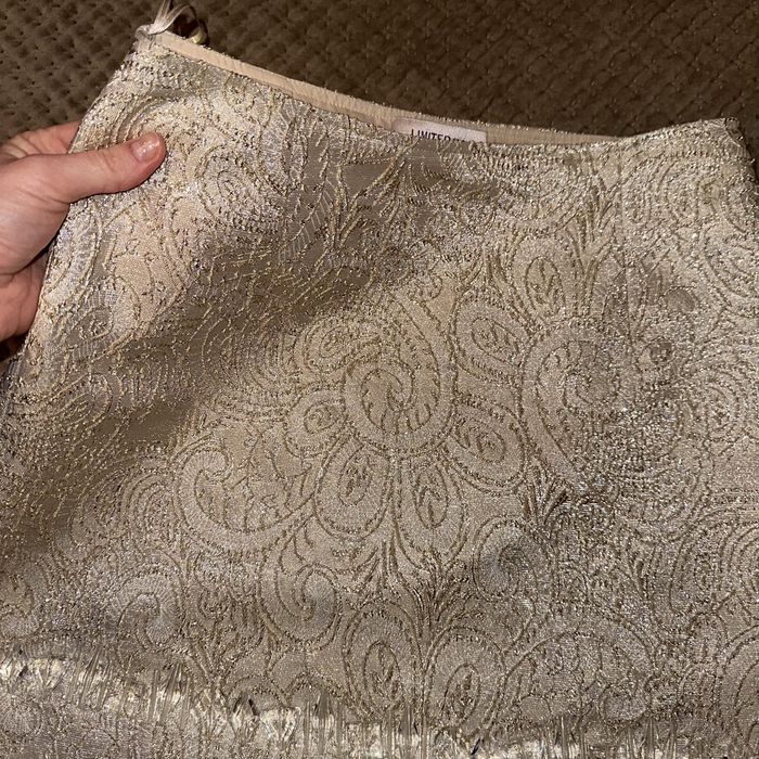 Сяюча золотиста міні-спідниця з камінням Limited Edition (р. 44, S/M)