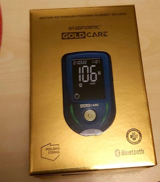 Glukometr zestaw do pomiaru poziomu glukozy.