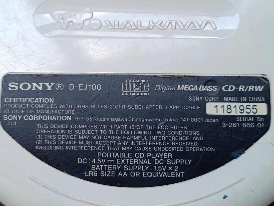 CD плеер Sony Walkman d-ej100