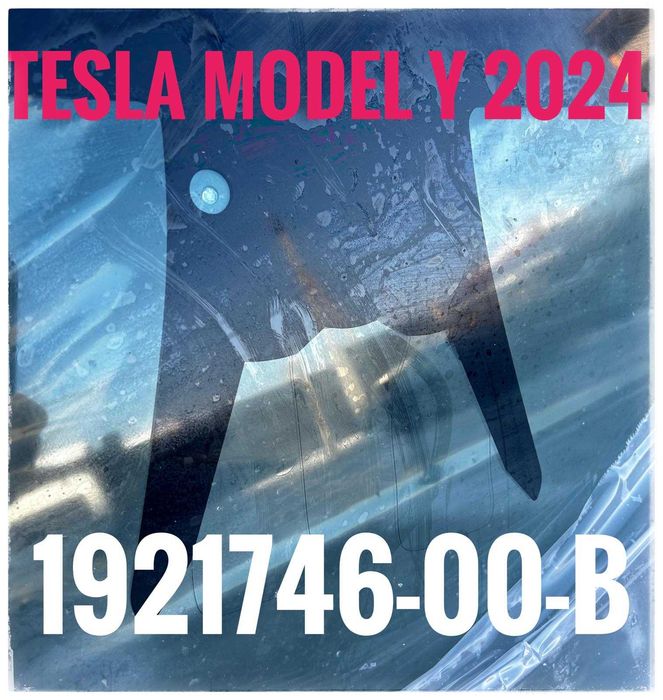 Скло лобове (3pin, кулер) з лого Tesla Model Y 2023-2024 1921746-00-B