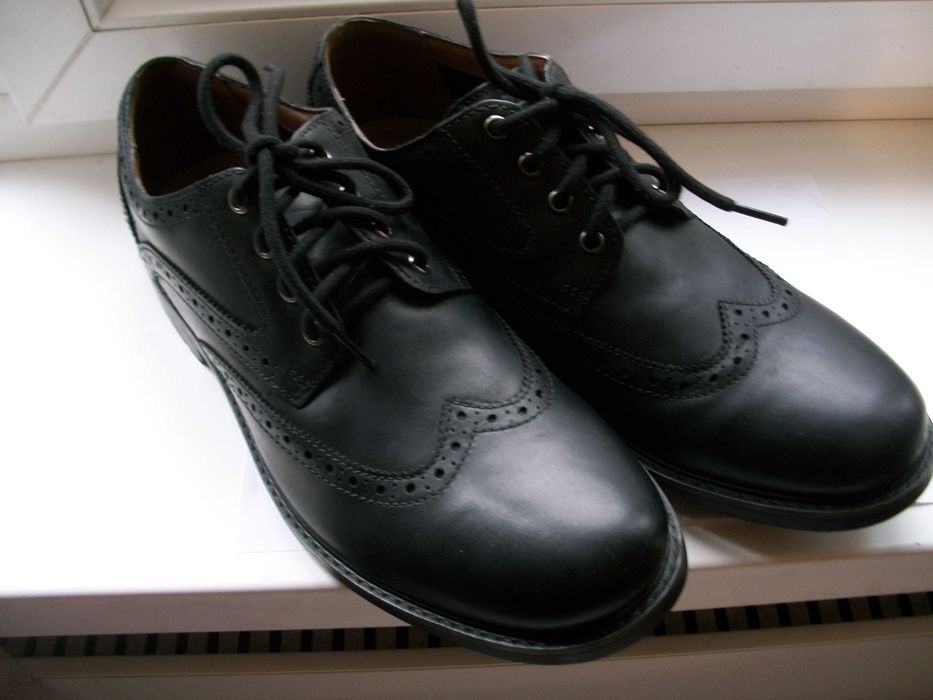 черные кожаные туфли Clarks 46 стелька 31 см  оригинал