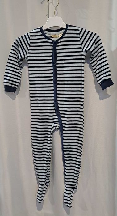 Pajac Dziecięcy W Paski Granatowo Biały unisex r.86/92