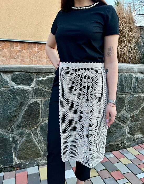 Етно фартухи та ладунки ручної роботи гачком