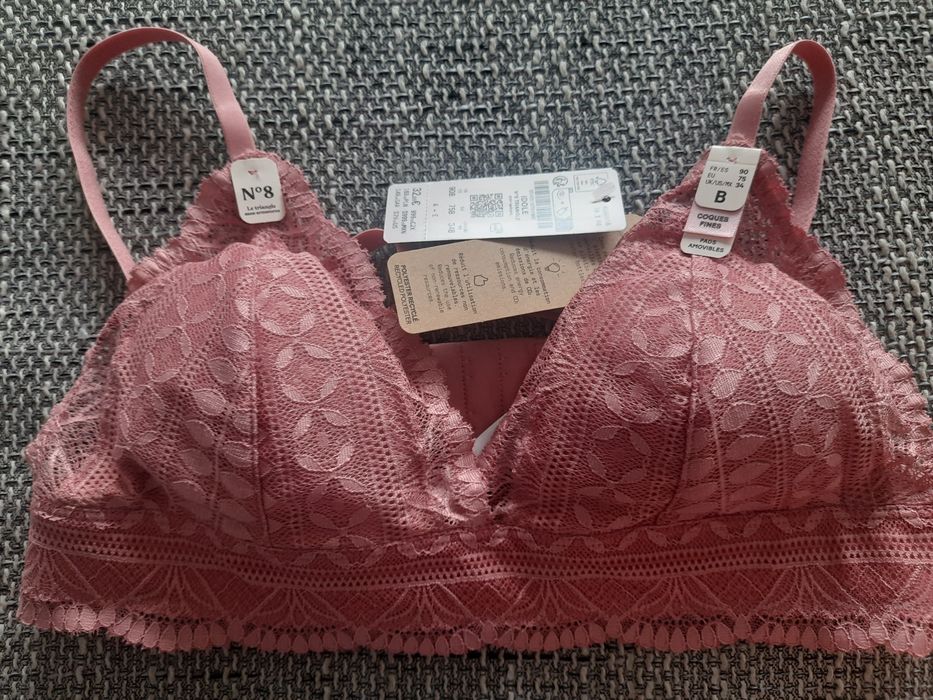 Biustonosz Etam 75B nowy nr 8 Idole trójkątny koralowy