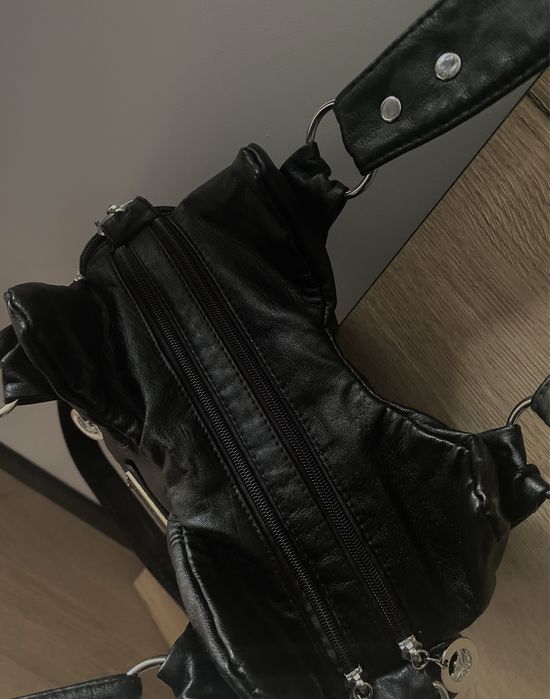 バッグ y2k grunge city leather shouldr hand bag 90s grunge leather bag city archive y2k - メルカリ