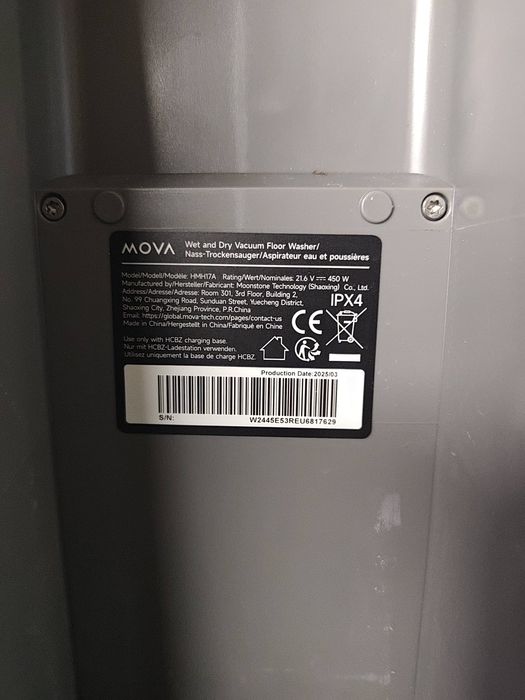 OUTLET Odkurzacz Mova X4 Pro ssanie 20 kPa inteligentna szczotka LED