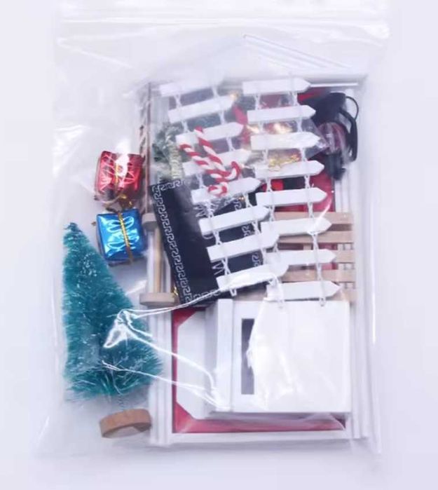 Świąteczny Zestaw Drzwi Elfa - Element Dekoracji Bożonarodzeniowej