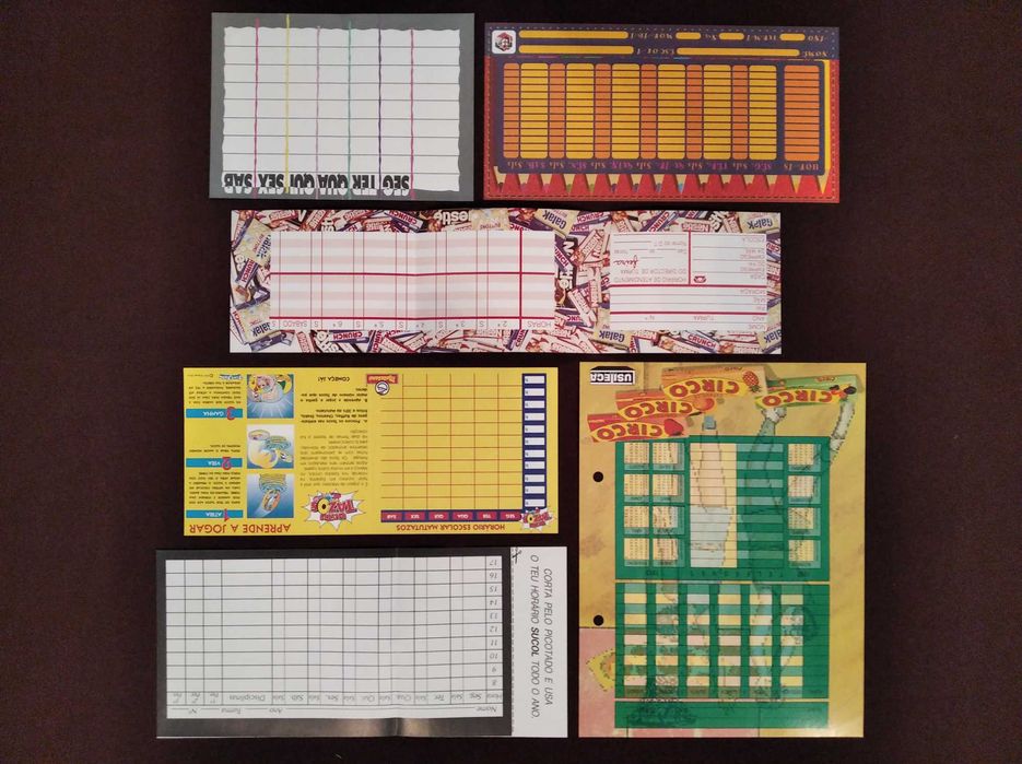 Horários escolares antigos