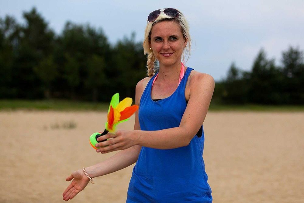 Lotka z piórami Schildkrot Peteca gra z brazyli piłka ręczna rzutka