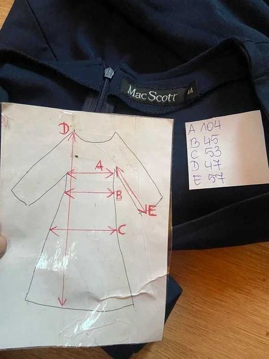 Mac scott grubsza sukienka dres midi wiosna xl 44 42 +size trapez basic