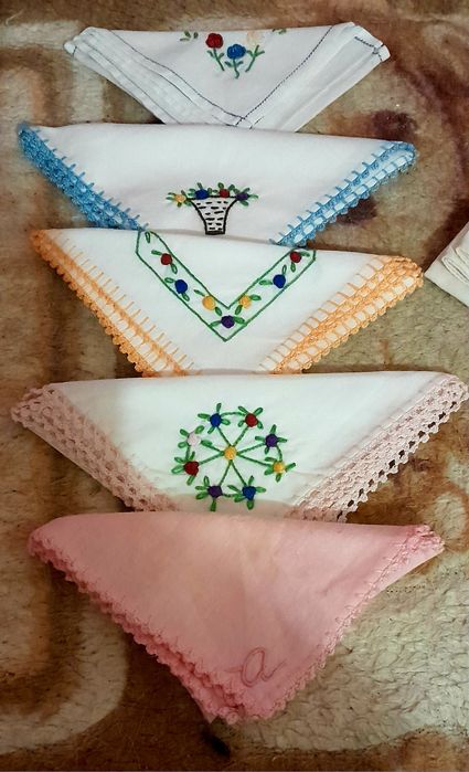 Lenços de bolso,antigos