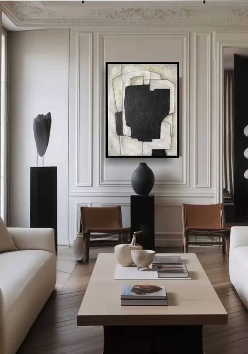 Modernistyczny Obraz do salonu,Abstrakcja,płótno 60x80cm,Certyfikat